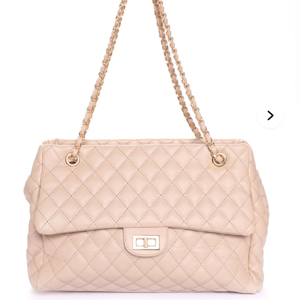 FASHIONNOVA Tell It Like It Is Handbag - Nude